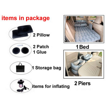 Νέο κρεβάτι υπνοδωματίου ταξιδιού αυτοκινήτου για πίσω κάθισμα Incar Air φουσκωτό στρώμα Universal Auto Outdoor Camping Mat Παιδικό μαξιλάρι με μαξιλάρι