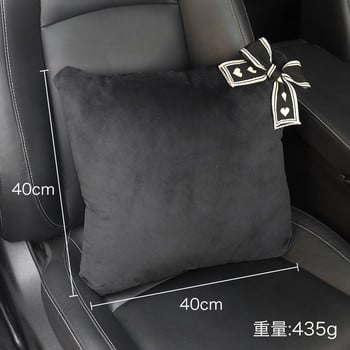 Black Knitting Lover Bow Car Εσωτερικά Αξεσουάρ για Γυναικεία Μαξιλάρι για το λαιμό αυτοκινήτου Προσκέφαλο Αυτόματη υποστήριξη μέσης Κάλυμμα ζώνης ασφαλείας