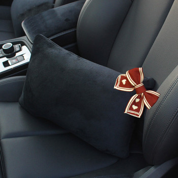 Κόκκινο πλέξιμο Lover Φιόγκος αυτοκινήτου Εσωτερικά αξεσουάρ για γυναίκες Μαξιλάρι αυτοκινήτου για λαιμό αυτοκινήτου Universal Κάλυμμα ζώνης ασφαλείας στη μέση αυτοκινήτου