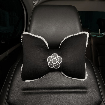 Fashion Rose Flower Κάθισμα Αυτοκινήτου Προσκέφαλο Μαξιλάρι Λαιμού Πάγος Μεταξωτό Διχτυωτό Κεφάλι Μαξιλάρια μέσης Στήριγμα Αξεσουάρ εσωτερικού αυτοκινήτου