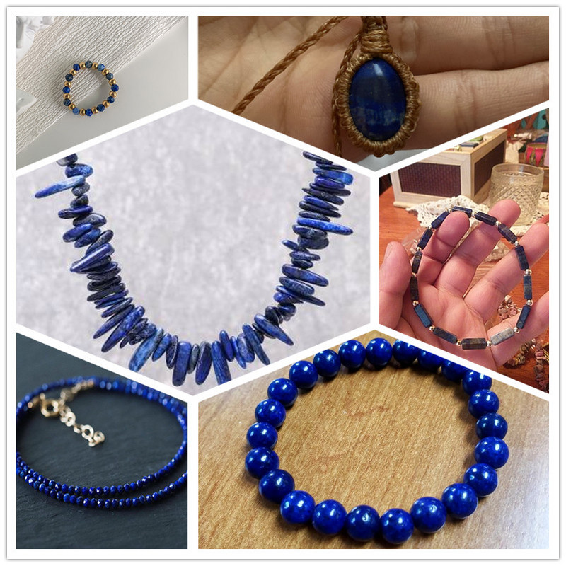 45 Stílus Természetes Lapis Lazuli gyöngyök Kék Kerek Rondelle Fazettás Laza Távtartó Kőgyöngy ékszerkészítéshez Kiegészítők Kellékek