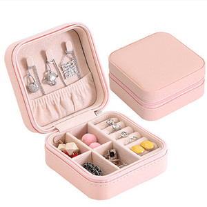 Ékszer Bőr Kapacitás Mintás ékszerdoboz többfunkciós sminktároló Beauty Travel Box Ékszer sminkrendező