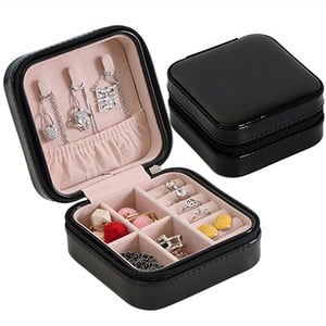 Ékszer Bőr Kapacitás Mintás ékszerdoboz többfunkciós sminktároló Beauty Travel Box Ékszer sminkrendező