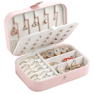 Ékszer Bőr Kapacitás Mintás ékszerdoboz többfunkciós sminktároló Beauty Travel Box Ékszer sminkrendező