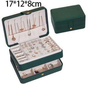 Ékszer Bőr Kapacitás Mintás ékszerdoboz többfunkciós sminktároló Beauty Travel Box Ékszer sminkrendező