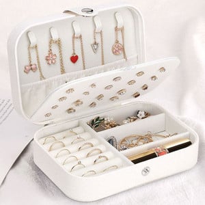Ékszer Bőr Kapacitás Mintás ékszerdoboz többfunkciós sminktároló Beauty Travel Box Ékszer sminkrendező
