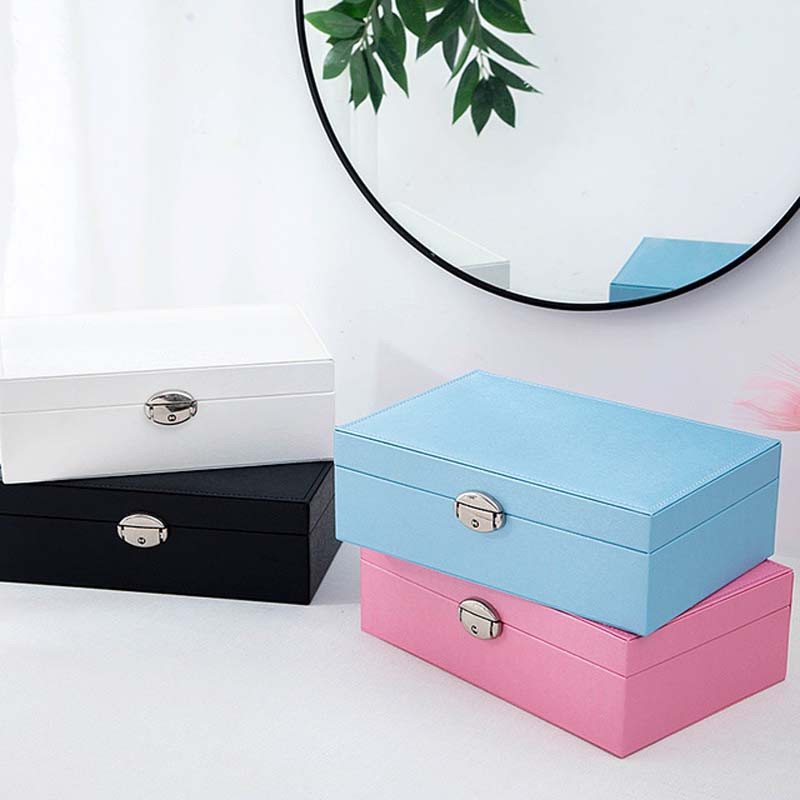 Ékszer Bőr Kapacitás Mintás ékszerdoboz többfunkciós sminktároló Beauty Travel Box Ékszer sminkrendező