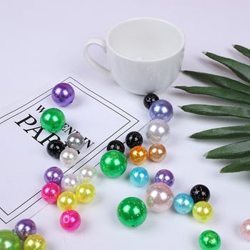 10-80PCS 10-20mm Χονδρική Glitter Pearl Beads Craft Seed Loose Beads with Holes for DIY Bracelet Needlework Κεντήματα κατασκευής κοσμημάτων