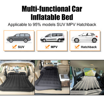 Φουσκωτό Κάμπινγκ Κρεβάτι Κρεβάτι Αυτοκινήτου Μαξιλάρι Πορτμπαγκάζ 180x130cm Ταξιδιωτικά Είδη Flocking Fabric MPV SUV Hatchback Caravan Accessories