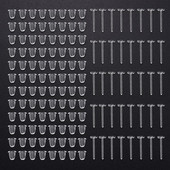 100 бр./Партида Пластични плоски обеци, щифтове, гайки, обеци, задни стопери, щипка за уши, гумена подложка, обеци, изработване на бижута