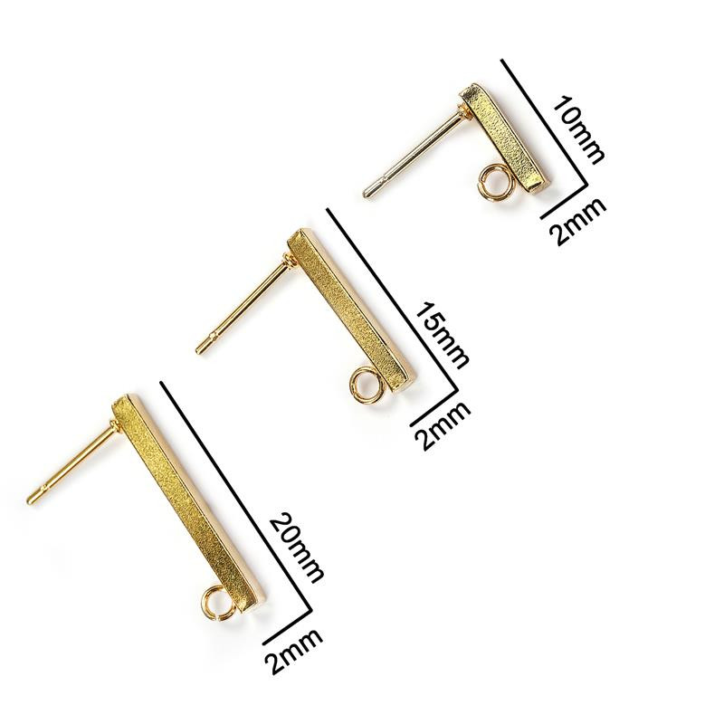 20 de bucăți 10/15/20mm cârlige de cercei din oțel inoxidabil auriu, descoperiri de bijuterii, cercei, cabluri pentru urechi, accesorii pentru realizarea de bijuterii