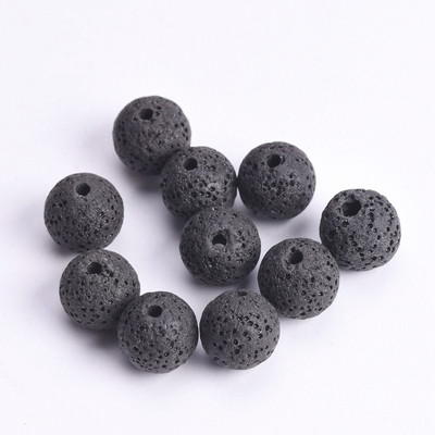 Loodusliku vulkaani laavakivi ümmargune 6 mm 8 mm 10 mm 12 mm 14 mm 16 mm lahtised helmed ehete valmistamiseks isetegemise käevõru leiud
