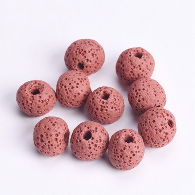 Loodusliku vulkaani laavakivi ümmargune 6 mm 8 mm 10 mm 12 mm 14 mm 16 mm lahtised helmed ehete valmistamiseks isetegemise käevõru leiud