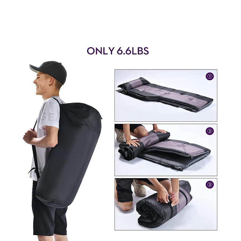 Automaatne täispuhutav madrats maastur Õhk-magamismatt Multifunktsionaalne automaatne autovoodi autoreisiks kokkupandav voodi matkamadrats