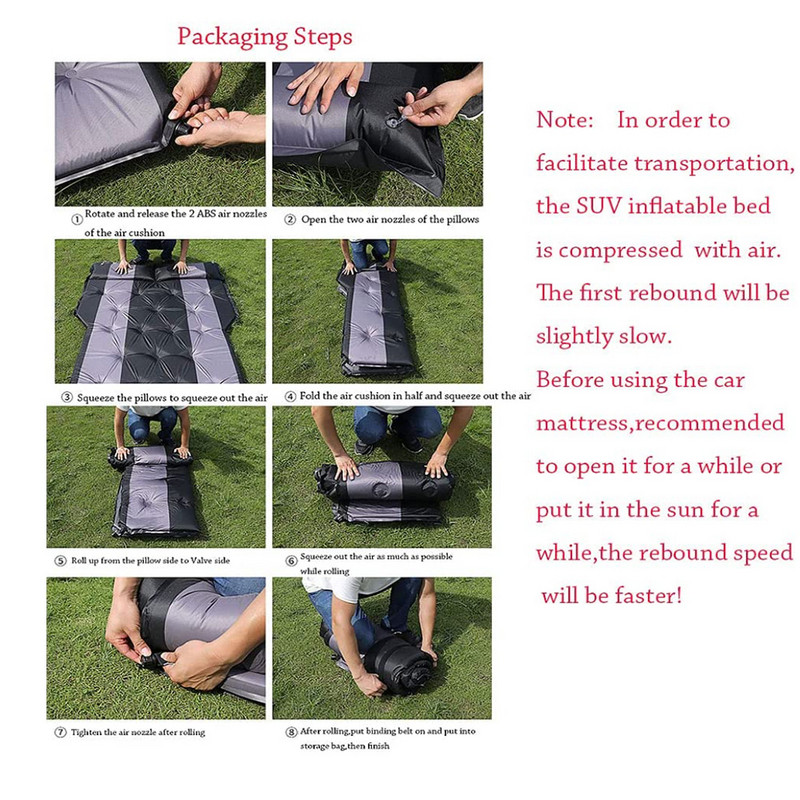 Automaatne täispuhutav madrats maastur Õhk-magamismatt Multifunktsionaalne automaatne autovoodi autoreisiks kokkupandav voodi matkamadrats