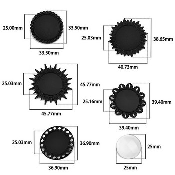 5 бр./компл. Брошка Основна настройка Стъклени кабошони Камея Направи си сам аксесоари за изработка на бижута Брошка Празен поднос Кабошони Находки за бижута