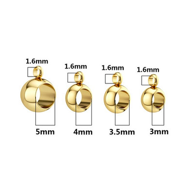 10db/20db 3/4/5mm rozsdamentes acél gyöngyök ékszerek medálok csatlakozó ékszer készítés barkácsolás nyaklánc karkötő ezüst színű varázsgyöngyök