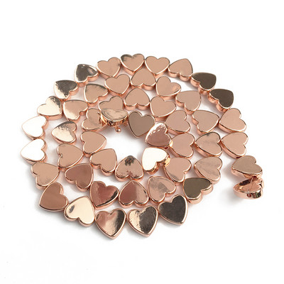 WLYeeS във формата на сърце Хематитни мъниста Естествен камък за изработка на бижута 6 мм 8 мм Любовни талисмани Мъниста Направи си сам Гривна Аксесоари за колие