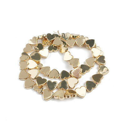 WLYeeS във формата на сърце Хематитни мъниста Естествен камък за изработка на бижута 6 мм 8 мм Любовни талисмани Мъниста Направи си сам Гривна Аксесоари за колие