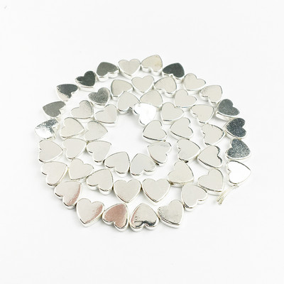 WLYeeS във формата на сърце Хематитни мъниста Естествен камък за изработка на бижута 6 мм 8 мм Любовни талисмани Мъниста Направи си сам Гривна Аксесоари за колие