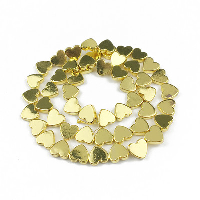 WLYeeS във формата на сърце Хематитни мъниста Естествен камък за изработка на бижута 6 мм 8 мм Любовни талисмани Мъниста Направи си сам Гривна Аксесоари за колие