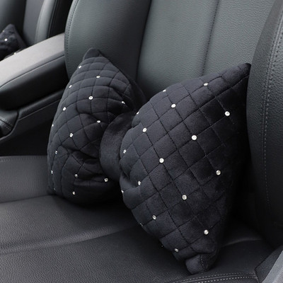 1 db Bling Diamond Bowknot autós nyakpárna strasszkő automatikus fejtámla üléstámasz derékpárnák kristály autóbelső kiegészítők