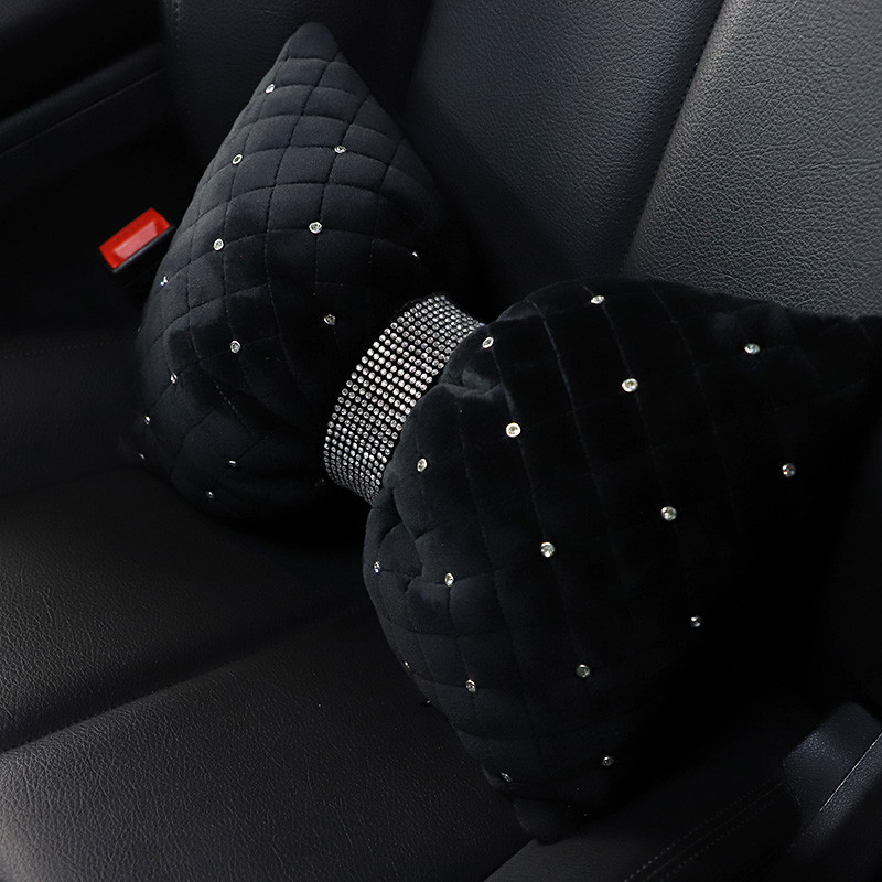 1 db Bling Diamond Bowknot autós nyakpárna strasszkő automatikus fejtámla üléstámasz derékpárnák kristály autóbelső kiegészítők