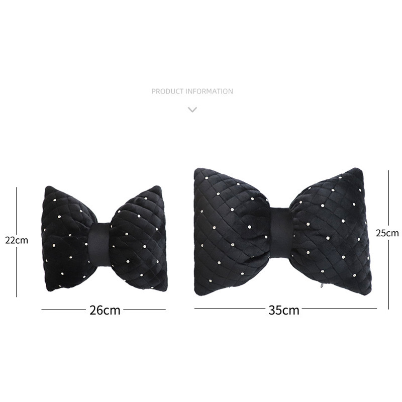 1 db Bling Diamond Bowknot autós nyakpárna strasszkő automatikus fejtámla üléstámasz derékpárnák kristály autóbelső kiegészítők