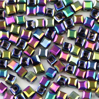 BTFBES kvadratnog oblika, austrijske kristalne perle, kvadratne, 3 mm, 100 komada staklenih labavih perli, izrada nakita, dječji ručni DIY