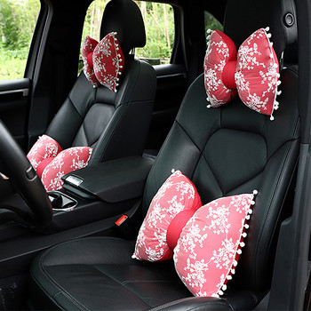 Αξεσουάρ μαξιλαριού καθίσματος αυτοκινήτου με χαριτωμένο δαντέλα με παπιγιόν