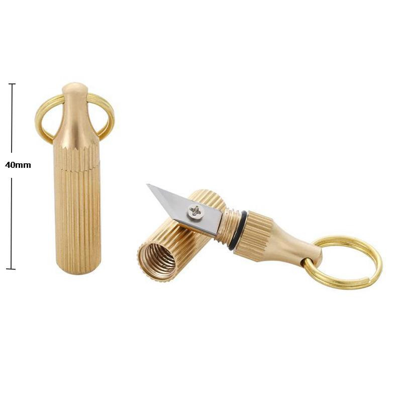 1τμχ Μίνι μαχαίρι Μπρελόκ Κρεμαστό κόσμημα Εξαρτήματα Ορειχάλκινο Κάψουλα Μπρελόκ Διακοσμήσεις Εξωτερικών Εργαλεία Επιβίωσης Ευρήματα κοσμημάτων