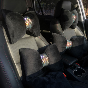 Диамантена възглавница за врата на автомобила с кристални кристали Облегалка за глава Автоматична седалка Възглавници за поддръжка на талията Възглавница Аксесоари за интериора на автомобила