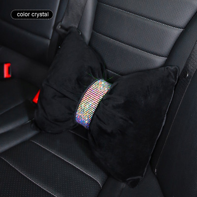 Diamond Bowknot Μαξιλάρι λαιμού αυτοκινήτου Κρυστάλλινο στρας Προσκέφαλο Αυτόματο κάθισμα Στήριγμα μέσης Μαξιλάρια Μαξιλάρι Αξεσουάρ εσωτερικού αυτοκινήτου
