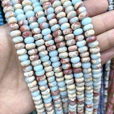 6 8 mm looduslikust kivist vahetükid ümmargused türkiissinised ahhaadid jaadid amasoniit lamedad helmed ehete valmistamiseks DIY käevõru tarvikud