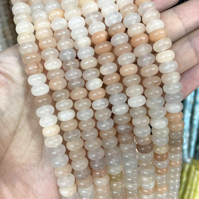 6 8 mm looduslikust kivist vahetükid ümmargused türkiissinised ahhaadid jaadid amasoniit lamedad helmed ehete valmistamiseks DIY käevõru tarvikud