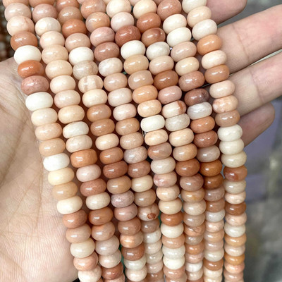 6 8 mm looduslikust kivist vahetükid ümmargused türkiissinised ahhaadid jaadid amasoniit lamedad helmed ehete valmistamiseks DIY käevõru tarvikud