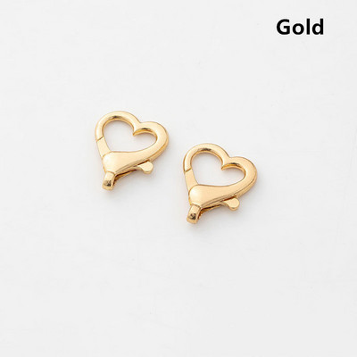 10vnt Širdies Lobster Užsegimas Kabliukai Metaliniai Meilės jungtys Krepšiai Grandinėlių kabliukai Pasidaryk pats papuošalų gamyba Raktų pakabukai Raktų pakabukų priedai