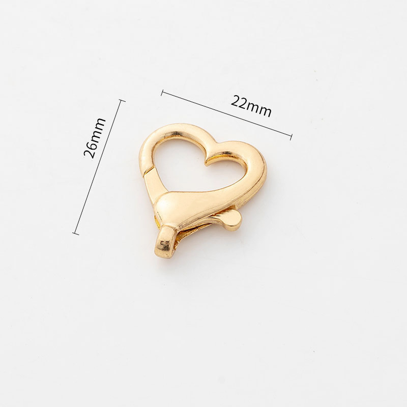 10vnt Širdies Lobster Užsegimas Kabliukai Metaliniai Meilės jungtys Krepšiai Grandinėlių kabliukai Pasidaryk pats papuošalų gamyba Raktų pakabukai Raktų pakabukų priedai