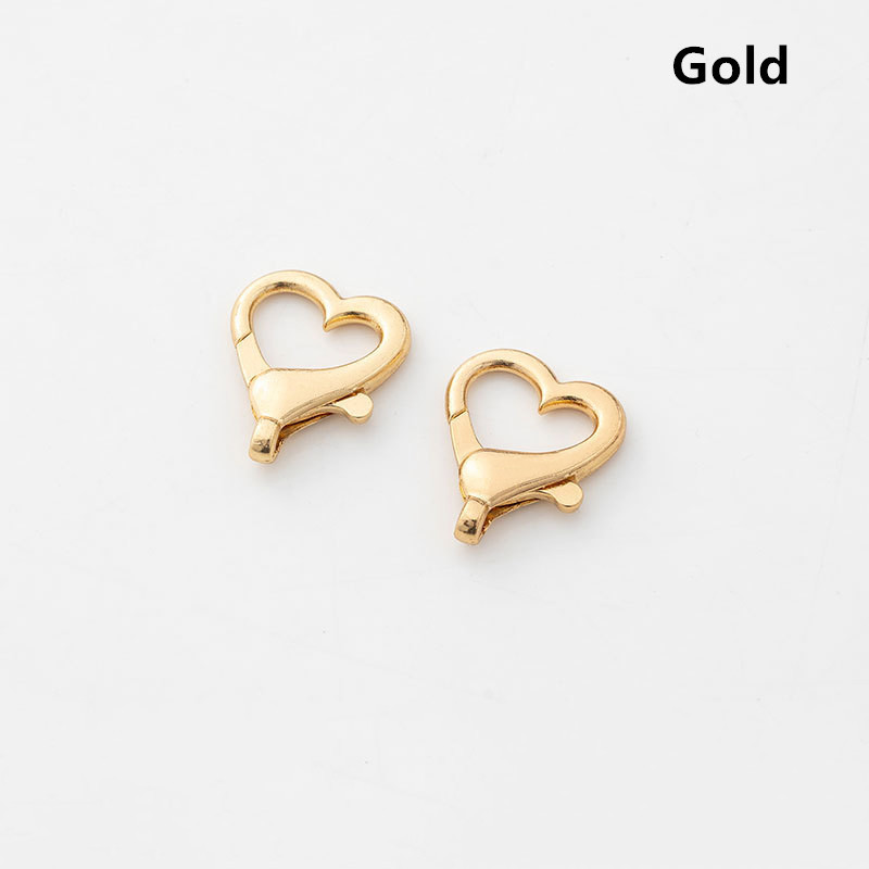 10vnt Širdies Lobster Užsegimas Kabliukai Metaliniai Meilės jungtys Krepšiai Grandinėlių kabliukai Pasidaryk pats papuošalų gamyba Raktų pakabukai Raktų pakabukų priedai