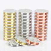 Sârmă de cupru, aur, argint, de 0,2-1 mm, pentru fabricarea de bijuterii, brățară, colier, snur, accesorii, sârmă rezistentă la culoare, fabricarea de meșteșuguri