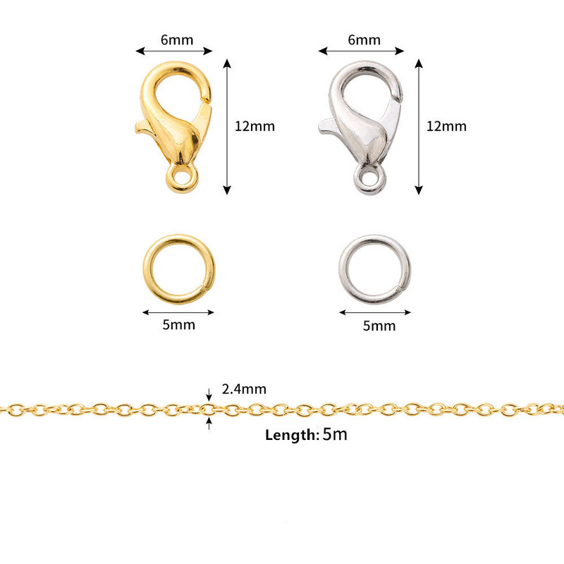 Metalinės grandinėlės Omarų užsegimas Juvelyriniai žiedai Papuošalų priedų rinkinys Kaklo papuošalai Apyrankės Papuošalai Didmeninė prekyba
