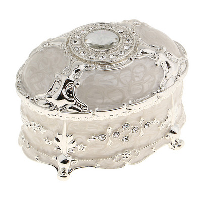 Luxus vintage fém ékszerdoboz gyűrű csecsebecse tok ékszer karkötő gyöngy tok ajándék tárolódoboz tároló kozmetikai akadály Giftcaja