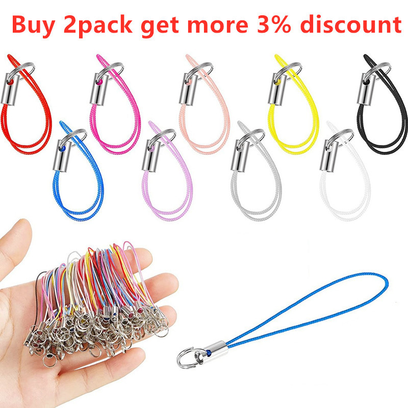 50/100 vnt. Raktų pakabukų virvelė su šuolio žiedu, Lariato dirželio virvė „Pasidaryk pats“ raktų pakabukas, amatai, papuošalai, gaminimo reikmenys, didmeninė prekyba