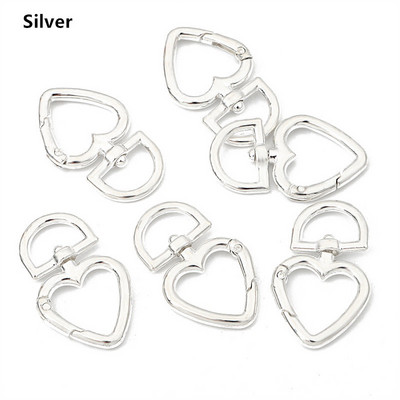 5/10 db Love Heart kulcstartó tavaszi csat homár kulcstartó kapocs barkács kulcstartó kutyacsat csatlakozó ékszerkészítési kellékekhez