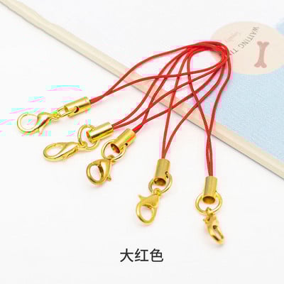 50 τμχ Χρυσό Ασημί Μπρελόκ Σχοινί με Αστακό κούμπωμα Κορδόνια Lariat λουράκια DIY Μπρελόκ Κρεμαστό κορδόνι Προμήθειες κατασκευής κοσμημάτων