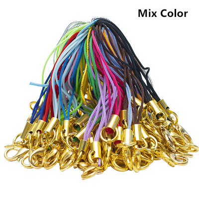 50 τμχ Χρυσό Ασημί Μπρελόκ Σχοινί με Αστακό κούμπωμα Κορδόνια Lariat λουράκια DIY Μπρελόκ Κρεμαστό κορδόνι Προμήθειες κατασκευής κοσμημάτων