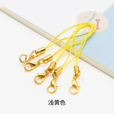 50 τμχ Χρυσό Ασημί Μπρελόκ Σχοινί με Αστακό κούμπωμα Κορδόνια Lariat λουράκια DIY Μπρελόκ Κρεμαστό κορδόνι Προμήθειες κατασκευής κοσμημάτων