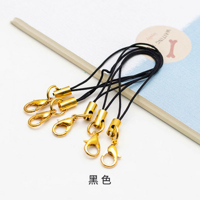 50 τμχ Χρυσό Ασημί Μπρελόκ Σχοινί με Αστακό κούμπωμα Κορδόνια Lariat λουράκια DIY Μπρελόκ Κρεμαστό κορδόνι Προμήθειες κατασκευής κοσμημάτων