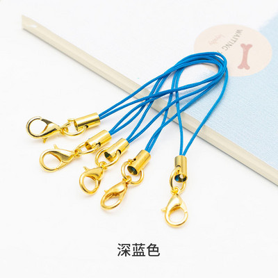 50 τμχ Χρυσό Ασημί Μπρελόκ Σχοινί με Αστακό κούμπωμα Κορδόνια Lariat λουράκια DIY Μπρελόκ Κρεμαστό κορδόνι Προμήθειες κατασκευής κοσμημάτων