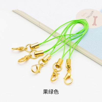 50 τμχ Χρυσό Ασημί Μπρελόκ Σχοινί με Αστακό κούμπωμα Κορδόνια Lariat λουράκια DIY Μπρελόκ Κρεμαστό κορδόνι Προμήθειες κατασκευής κοσμημάτων